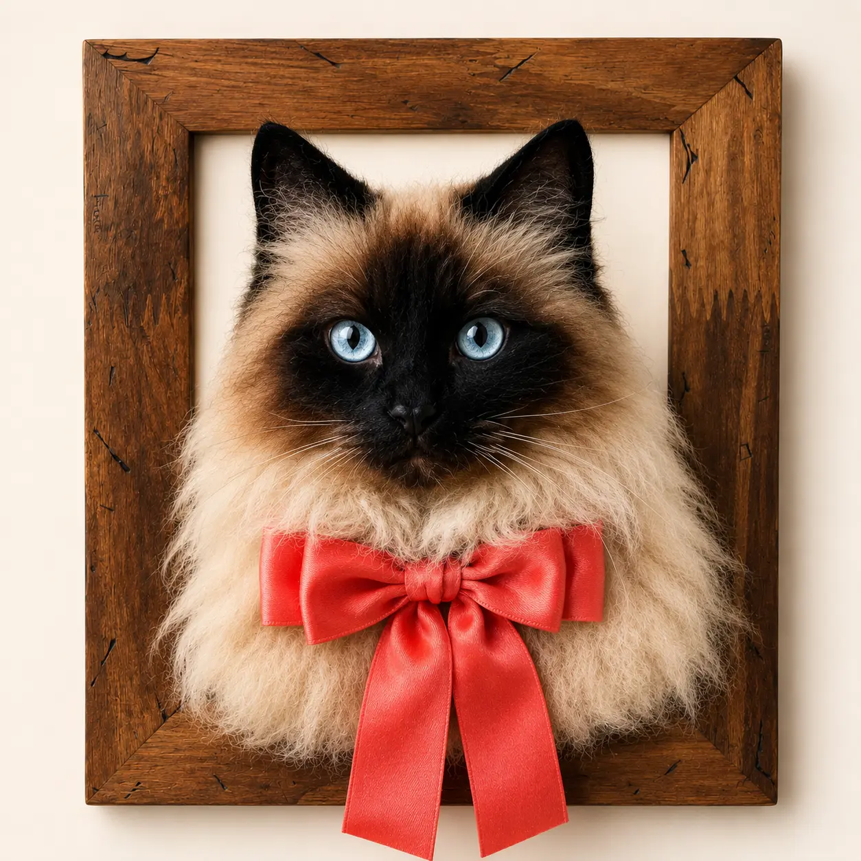 Gato Siamês de feltro